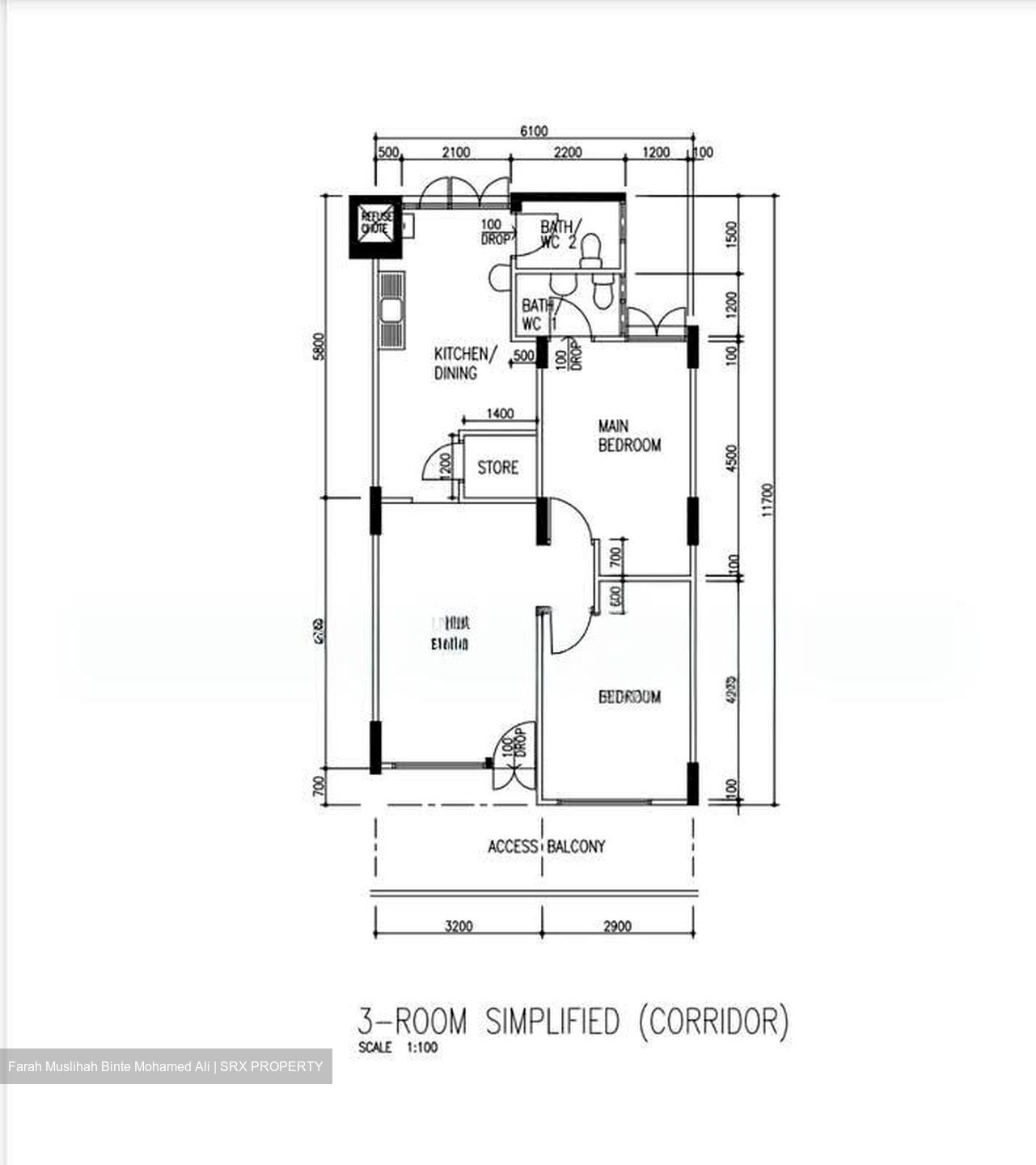 Blk 113 Chong Pang Vale (Yishun), HDB 3 Rooms #551190091